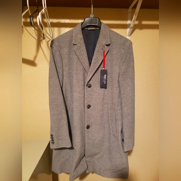 Tommy Hilfiger Jackets & Coats New Mens Addison Woolblend Trim Fit
